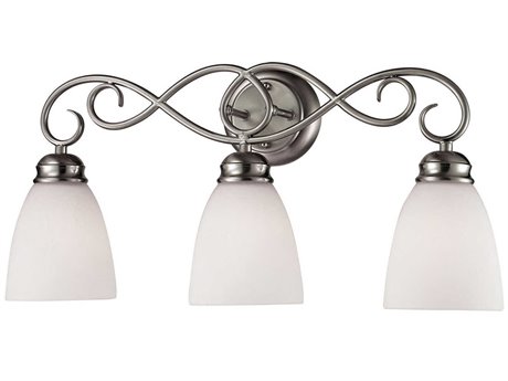 Elk Home 3-Light Brushed Nickel Glass Vanity Light