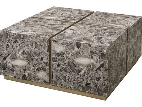 Elk Home Square Glass Gray Agate Coffee Table