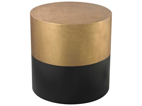 Elk Home Cholla Round Glass Antique Gold End Table