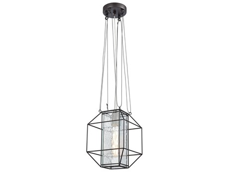 Elk Home Waterbury 1-Light Oil Rubbed Bronze Geometric Mini Pendant