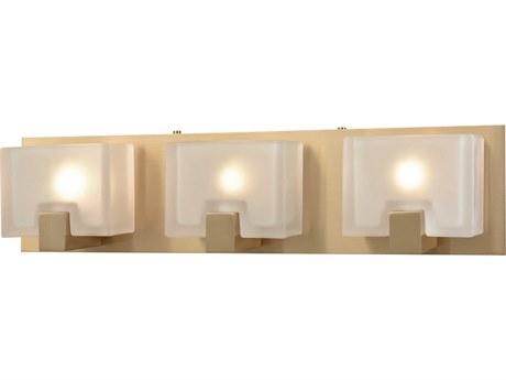 Elk Home Ridgecrest 3-Light Satin Brass Glass Vanity Light