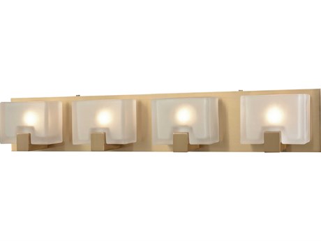 Elk Home Ridgecrest 4-Light Satin Brass Glass Vanity Light