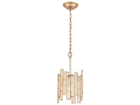 Elk Home Equilibrium 1-Light Matte Gold Polished Nickel Clear Glass Mini Pendant