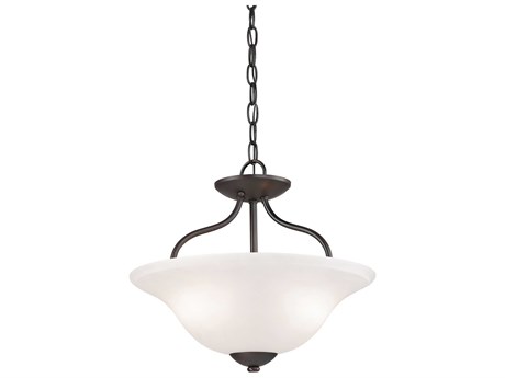Elk Home Conway 2-Light Oil Rubbed Bronze Bowl Semi Flush Mount
