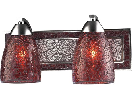 Elk Home Elegant 2-Light Silver Red Vanity Light