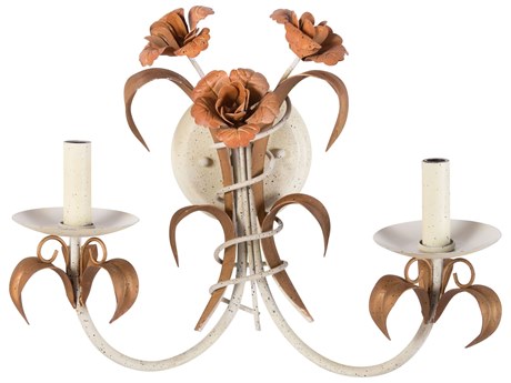 Elk Home 2-Light Ivory Bronze White Wall Sconce