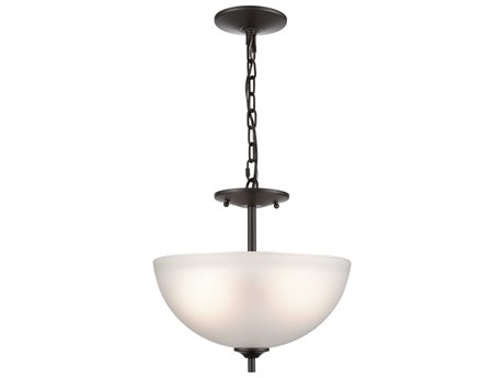Elk Home Jackson 2-Light Oil Rubbed Bronze Glass Bowl Pendant