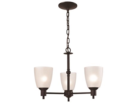 Elk Home Jackson 3-Light Oil Rubbed Bronze Glass Bell Chandelier