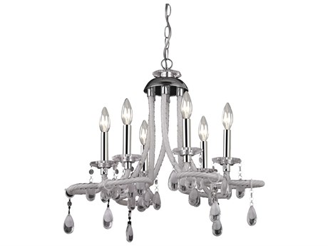 Elk Home 6-Light Chrome Candelabra Chandelier