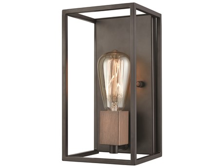 Elk Home Rigby 1-Light Oil Rubbed Bronze tarnished Brass Glass Wall Sconce