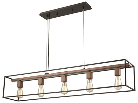 Elk Home Rigby 5-Light Oil Rubbed Bronze tarnished Brass Island Pendant