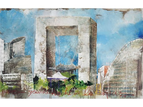 Elk Home La Defense Canvas Wall Art