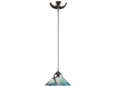 Elk Home Refraction 1-Light Polished Chrome Glass Bowl Pendant