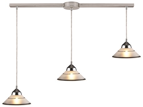 Elk Home Refraction 3-Light Polished Chrome Glass Bowl Island Pendant