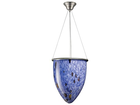 Elk Home Uovo 1-Light Satin Nickel Blue Pendant
