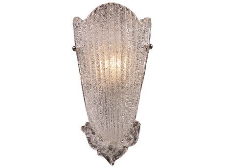 Elk Home Providence 1-Light Antique Silver Leaf Glass Wall Sconce