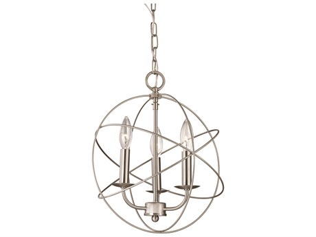 Elk Home Williamsport 3-Light Brushed Nickel Candelabra Round Chandelier