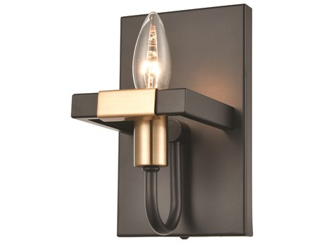 Elk Home Heathrow 1-Light Matte Black Satin Brass Wall Sconce