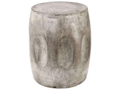 Elk Home Wotran Oval Stone Polished Concrete & Wax End Table