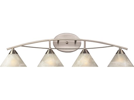 Elk Home Elysburg 4-Light Satin Nickel Glass Vanity Light