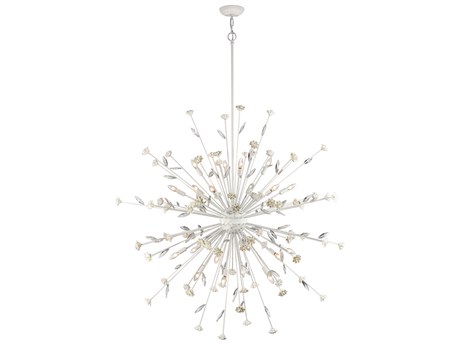 Elk Home Adelaide 20-Light Textured White Clear Crystal Sputnik Pendant