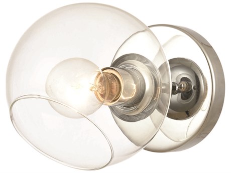 Elk Home Claro 1-Light Polished Chrome Glass Wall Sconce