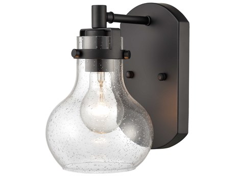 Elk Home Salamanca 1-Light Matte Black Glass Wall Sconce