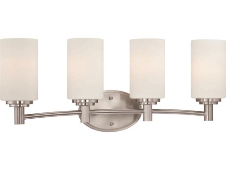 Elk Home Pittman 4-Light Brushed Nickel Glass Vanity Light