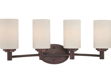 Elk Home Pittman 4-Light Sienna Bronze Glass Vanity Light