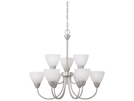 Elk Home Tia 9-Light Matte Nickel Tiered Chandelier