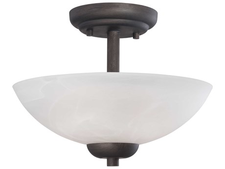 Elk Home Tia 2-Light Painted Bronze Bowl Semi Flush Mount