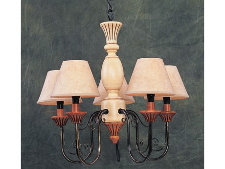 Elk Home 5-Light Walnut Off White Empire Chandelier