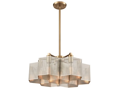 Elk Home Compartir 7-Light Polished Nickel Satin Brass Pendant