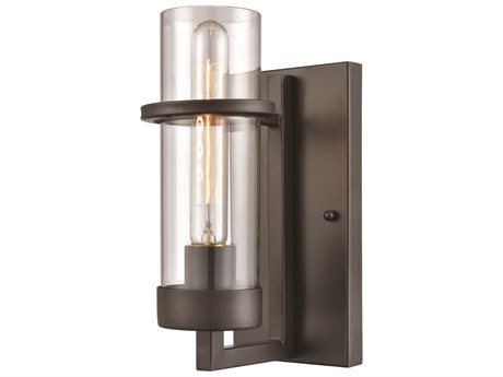 Elk Home Holbrook 1-Light Oil Rubbed Bronze Clear Glass Wall Sconce
