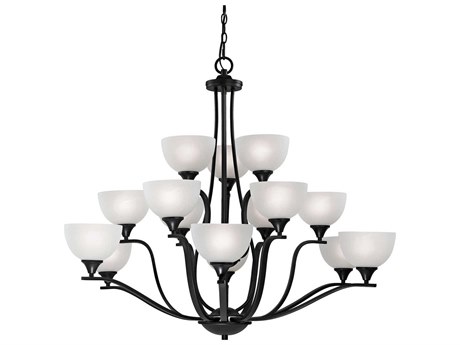 Elk Home Bristol Lane 15-Light Oil Rubbed Bronze Black Bowl Chandelier