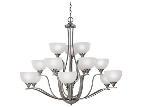 Elk Home Bristol Lane 15-Light Brushed Nickel Bowl Chandelier
