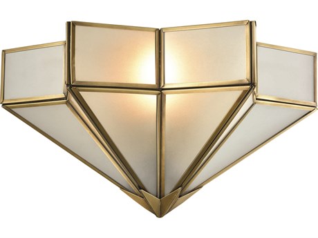 Elk Home Decostar 1-Light Brushed Brass Glass Wall Sconce
