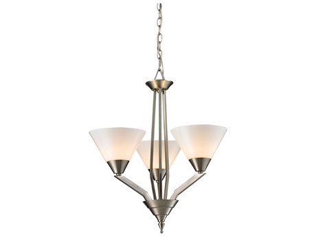 Elk Home Tribecca 3-Light Brushed Nickel Candelabra Chandelier