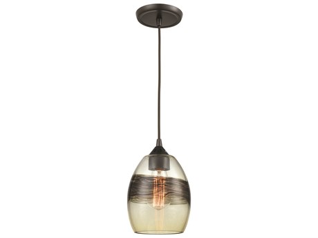 Elk Home Whisp 1-Light Oil Rubbed Bronze Clear Glass Mini Pendant