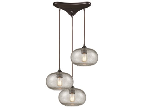 Elk Home Volace 3-Light Oil Rubbed Bronze Clear Glass Mini Pendant