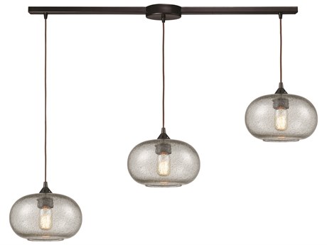 Elk Home Volace 3-Light Oil Rubbed Bronze Clear Glass Island Pendant