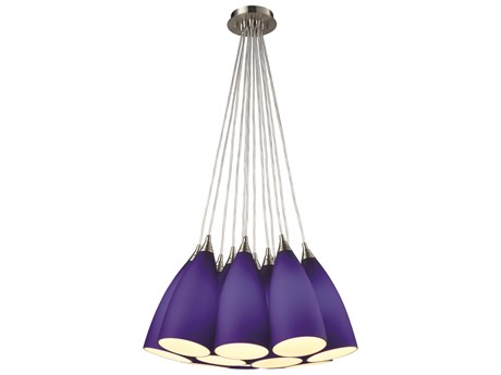 Elk Home Vesta 1-Light Satin Nickel Glass Pendant