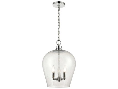 Elk Home Darlene 3-Light Polished Chrome Glass Candelabra Chandelier