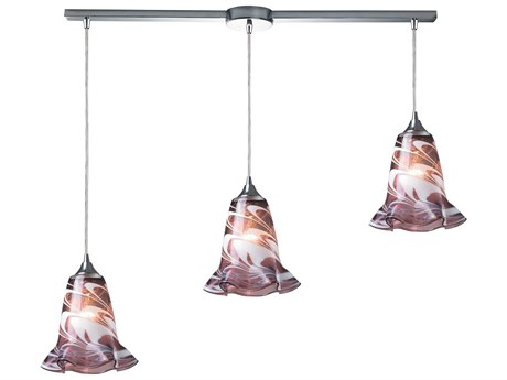 Elk Home Vestido 3-Light Polished Chrome Glass Bell Island Pendant