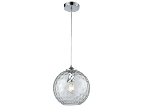 Elk Home Watersphere 1-Light Polished Chrome Glass Globe Mini Pendant