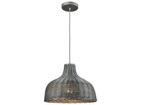 Elk Home Pleasant Fields 1-Light Weathered Gray Bowl Pendant