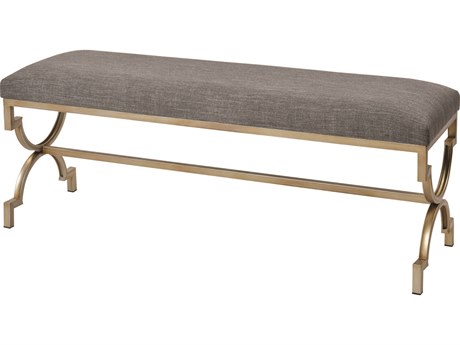 Elk Home Gray Upholstered Accent Bench