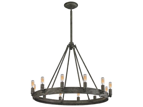 Elk Home Lewisburg 12-Light Malted Rust Brown Candelabra Chandelier