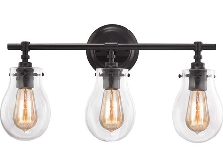 Elk Home Jaelyn 3-Light Oil Rubbed Bronze Glass Vanity Light