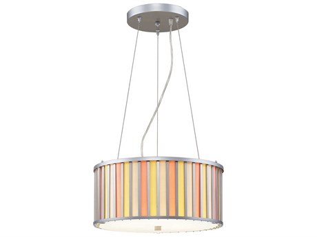 Elk Home 3-Light Silver Drum Pendant